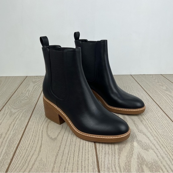 Marc Fisher Women's Modesty Block Heel Dress Booties 8.5M Black $149 - Picture 1 of 8